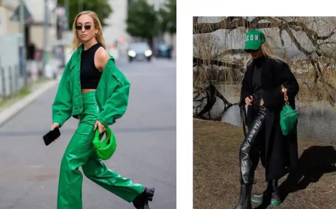 This autumn and winter the most popular "honey green" how to wear? Follow these fashion bloggers